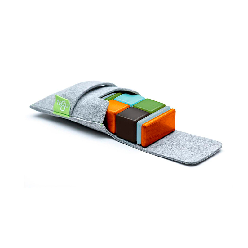 Original Pocket Pouch Magnetic Wooden Blocks 8 pieces