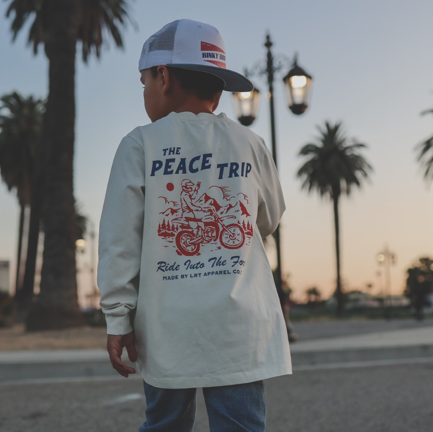 THE PEACE TRIP LONG SLEEVE TEE - WHITE
