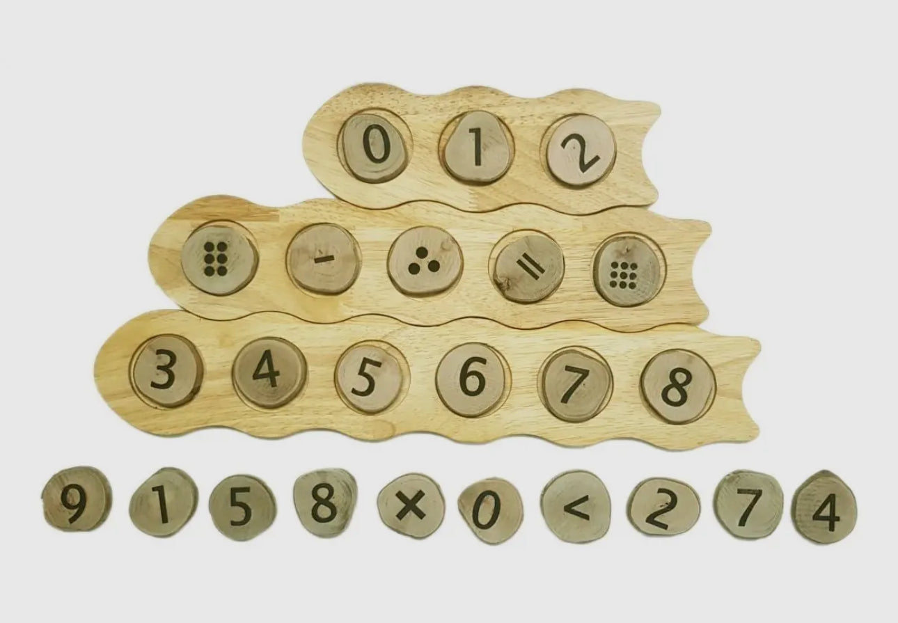 Peapod Wooden Math Set – 27 Pieces