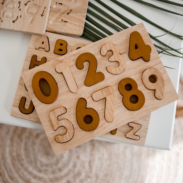 Natural Wooden Number Puzzle