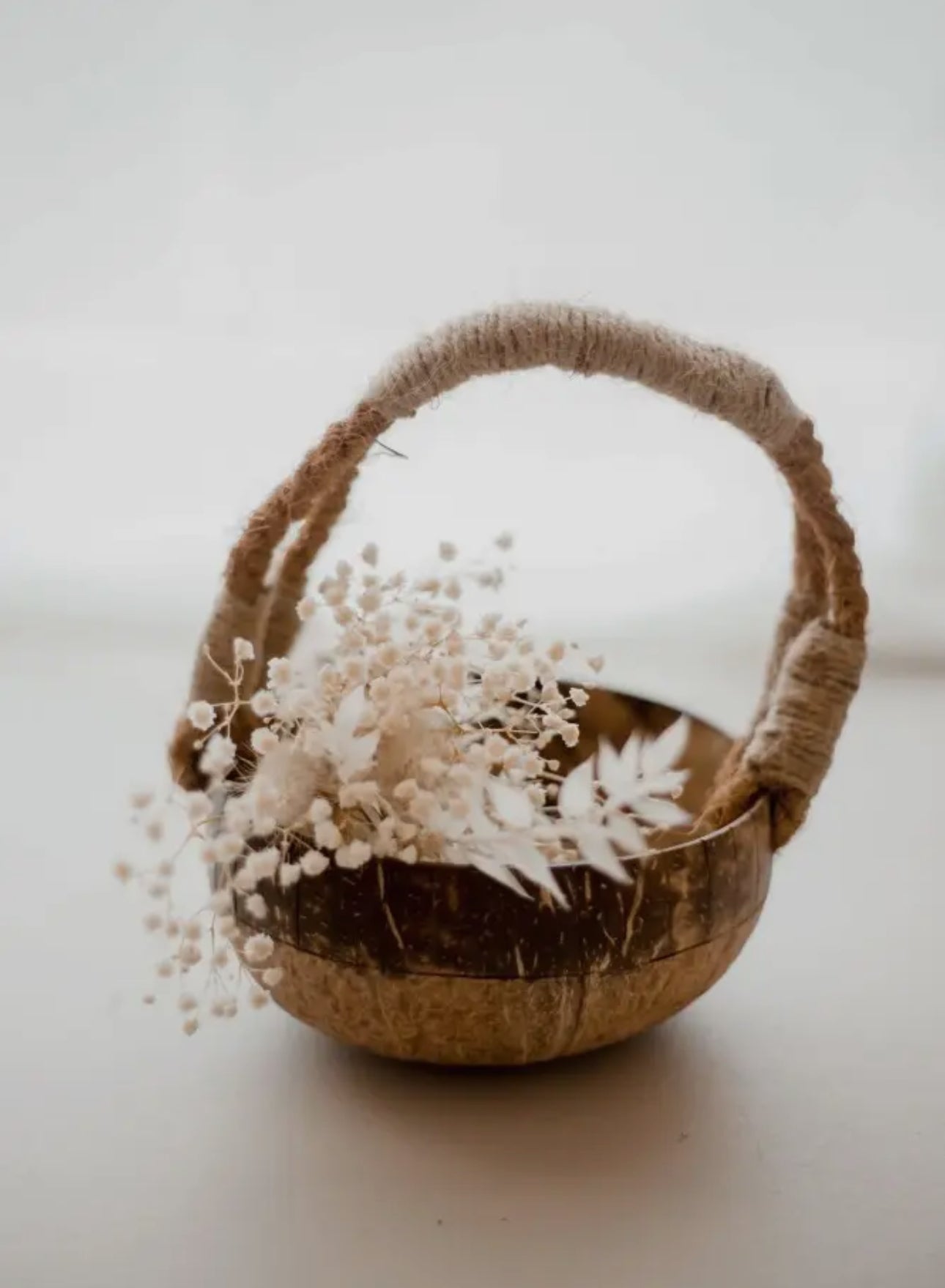 Hand-Carved Coconut Gathering Basket