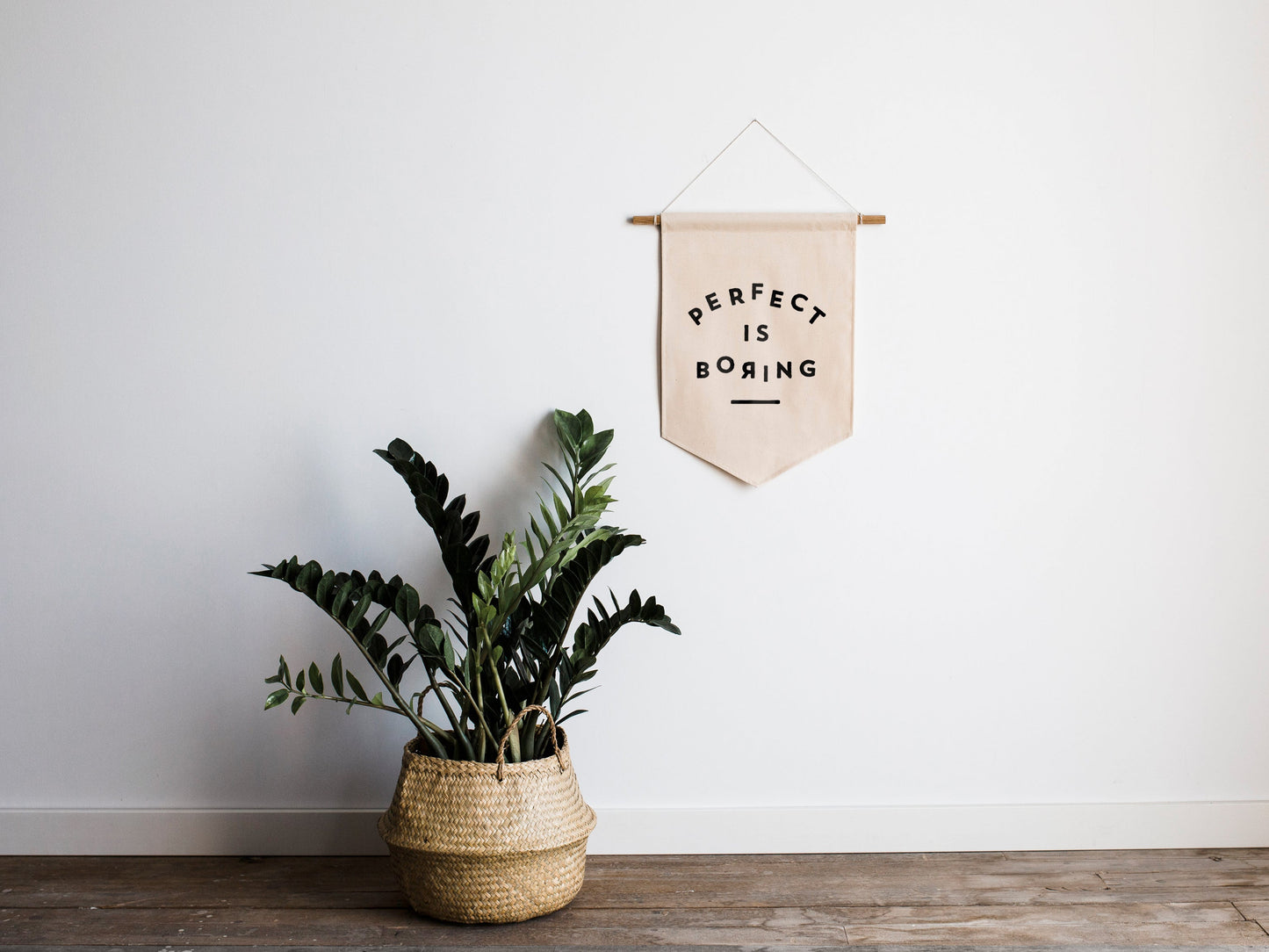 Perfect is Boring Canvas Banner