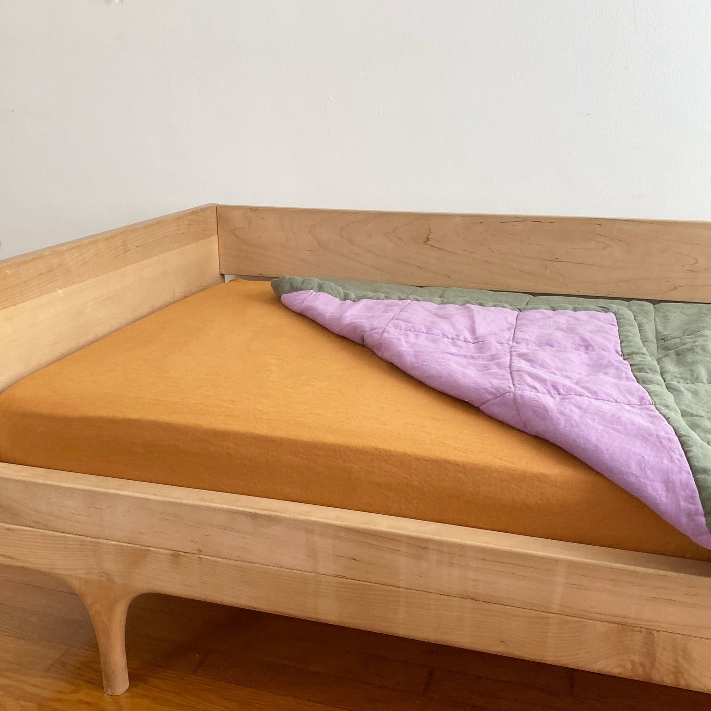 100% French Linen Crib Linen Fitted Sheet