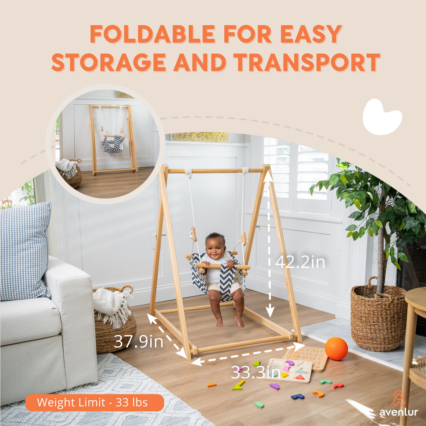 Spruce | Foldable Baby Swing