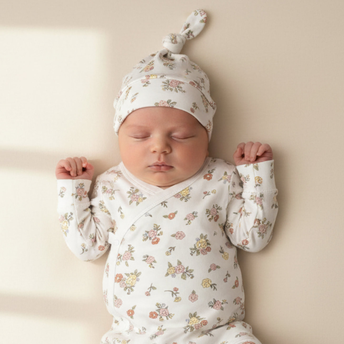 Organic Kimono Knotted Sleep Gown - Meadow