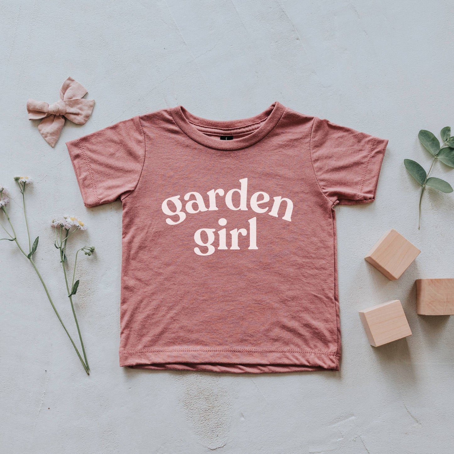 Garden Girl Mauve Tee – Kids