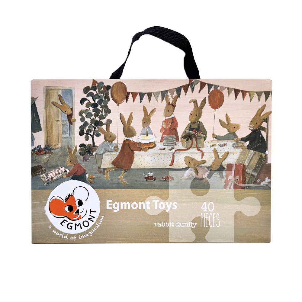 40-piece Floor Puzzle: Rabbit Family
