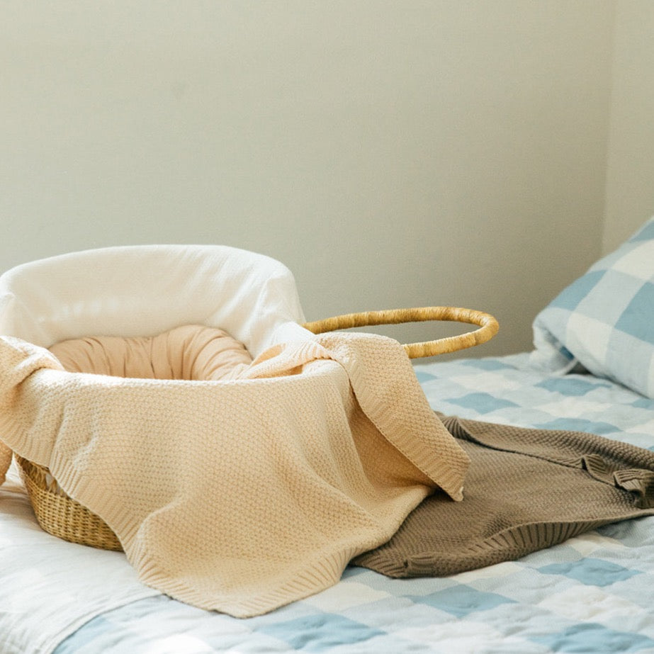 Knitted Blanket - Pewter