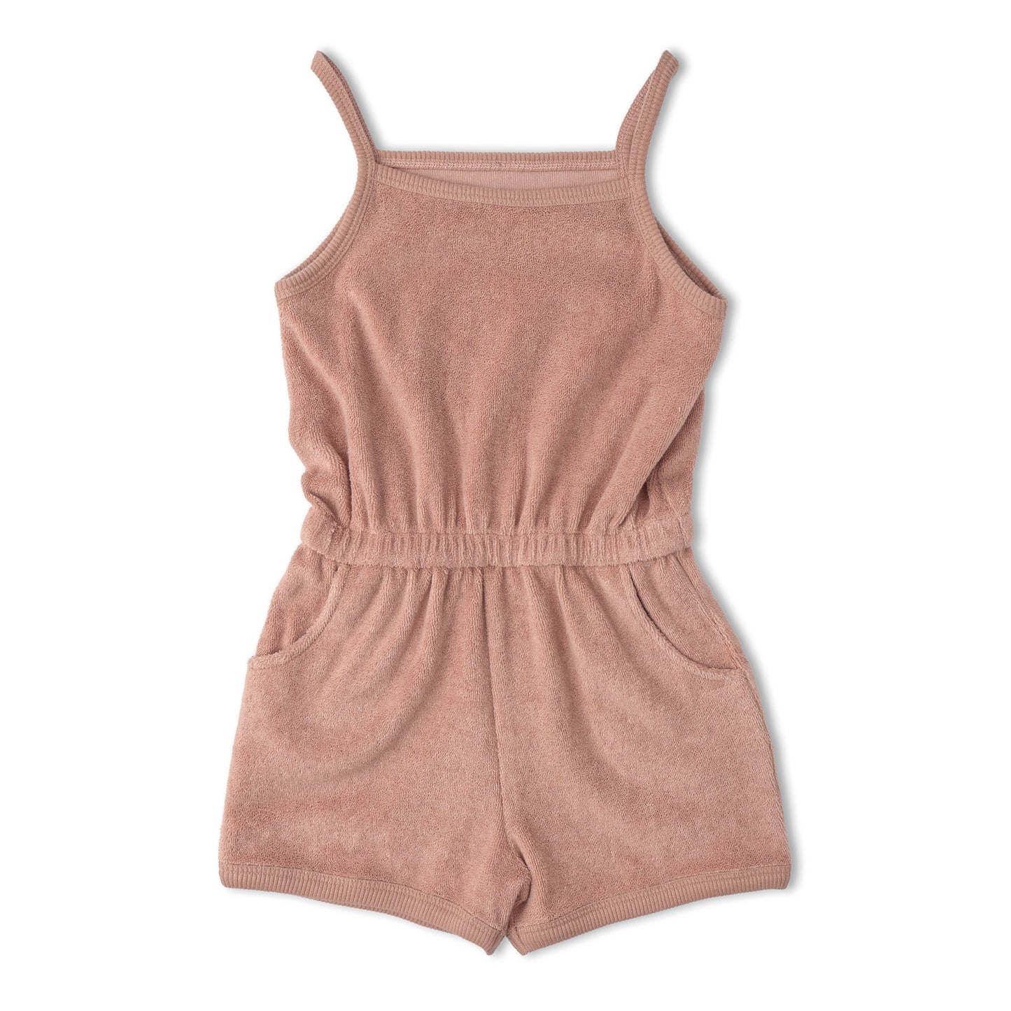 Organic Tank Romper - Clay