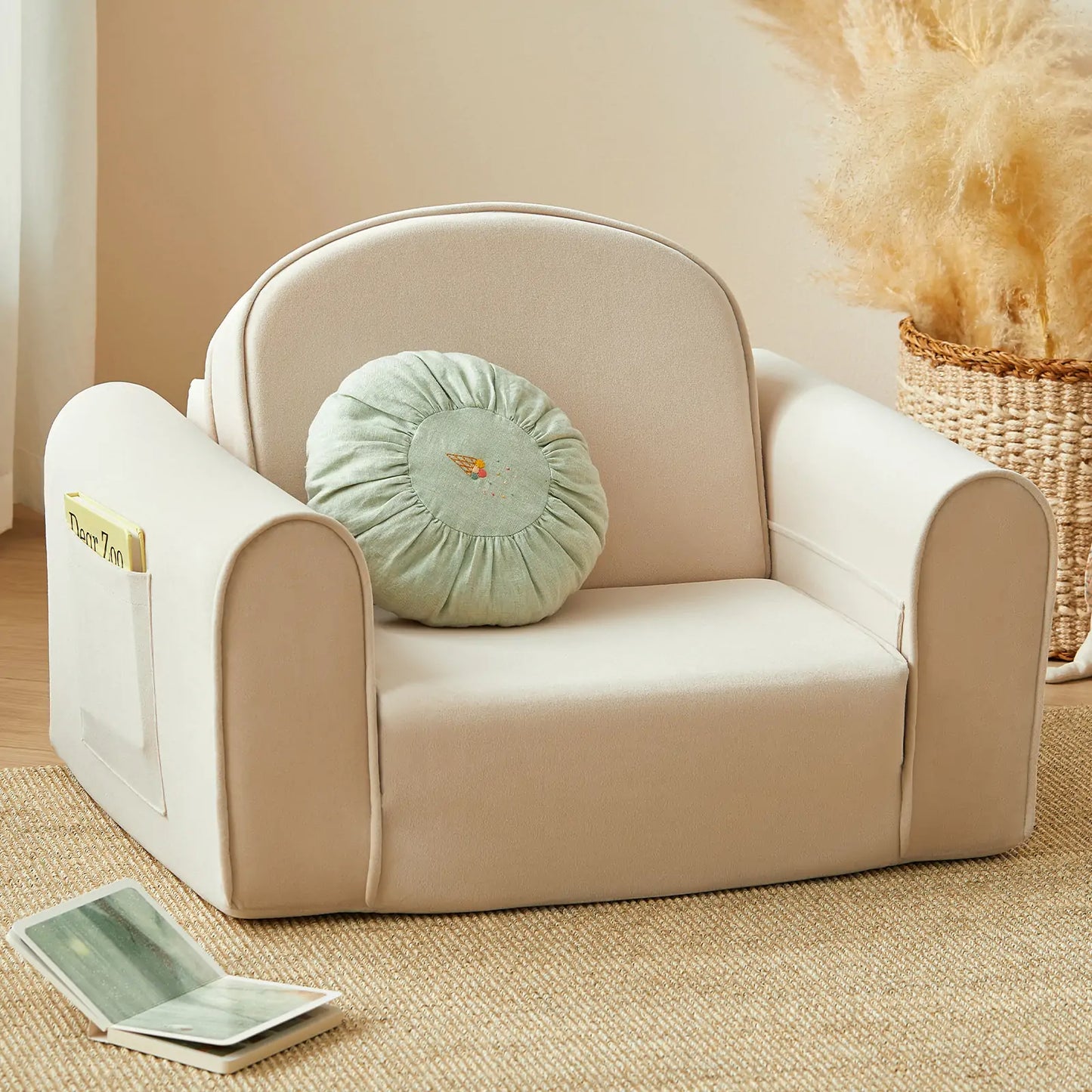 GentleSnug Kid Chair - Beige White