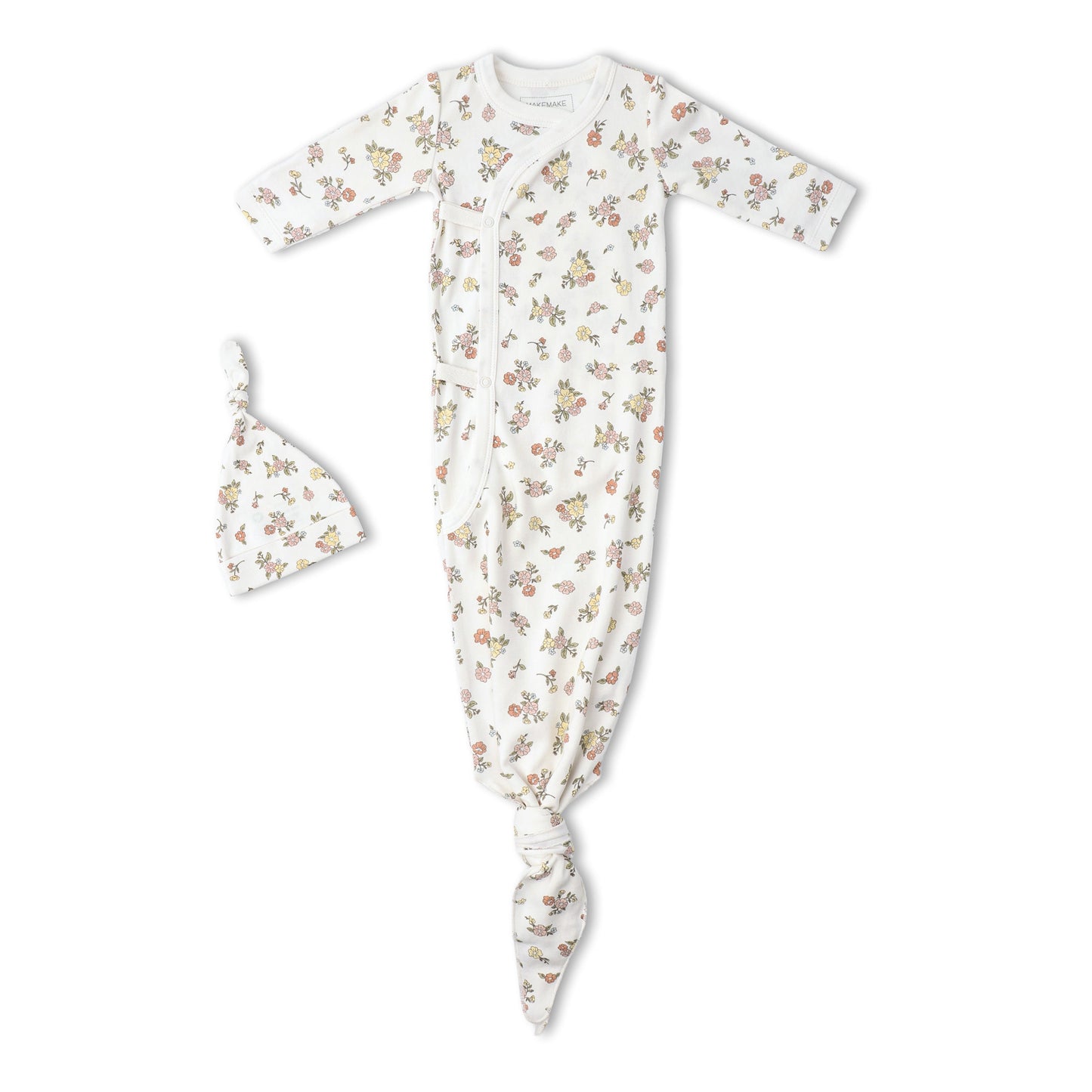 Organic Kimono Knotted Sleep Gown - Meadow