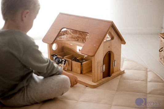 Wooden Horse Stable – Farm Play Set