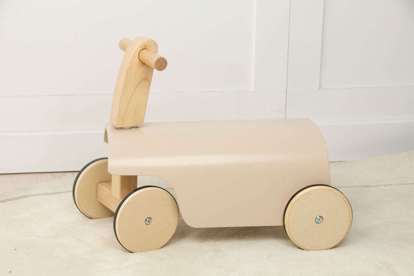 Wooden Ride-On Walker Toy for Toddlers | Push & Ride Balance Toy with Wheels