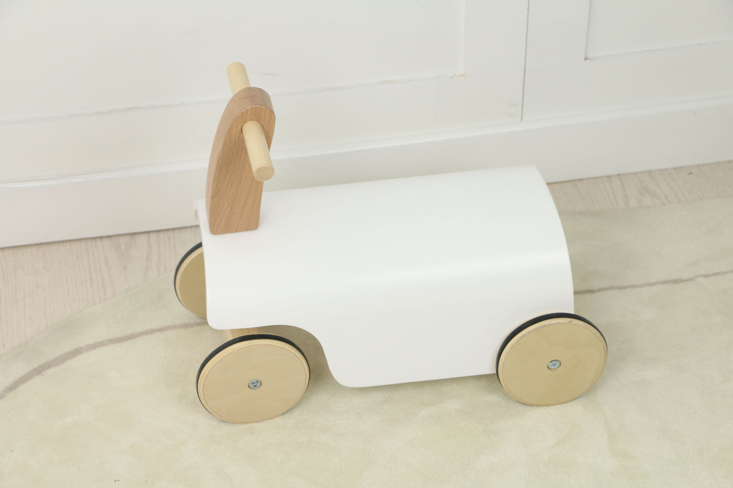 Wooden Ride-On Walker Toy for Toddlers | Push & Ride Balance Toy with Wheels