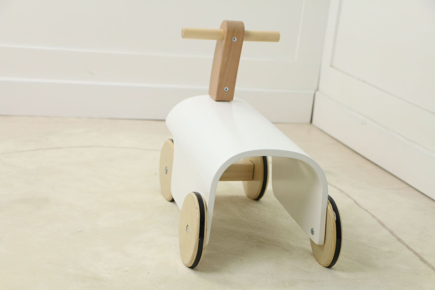 Wooden Ride-On Walker Toy for Toddlers | Push & Ride Balance Toy with Wheels