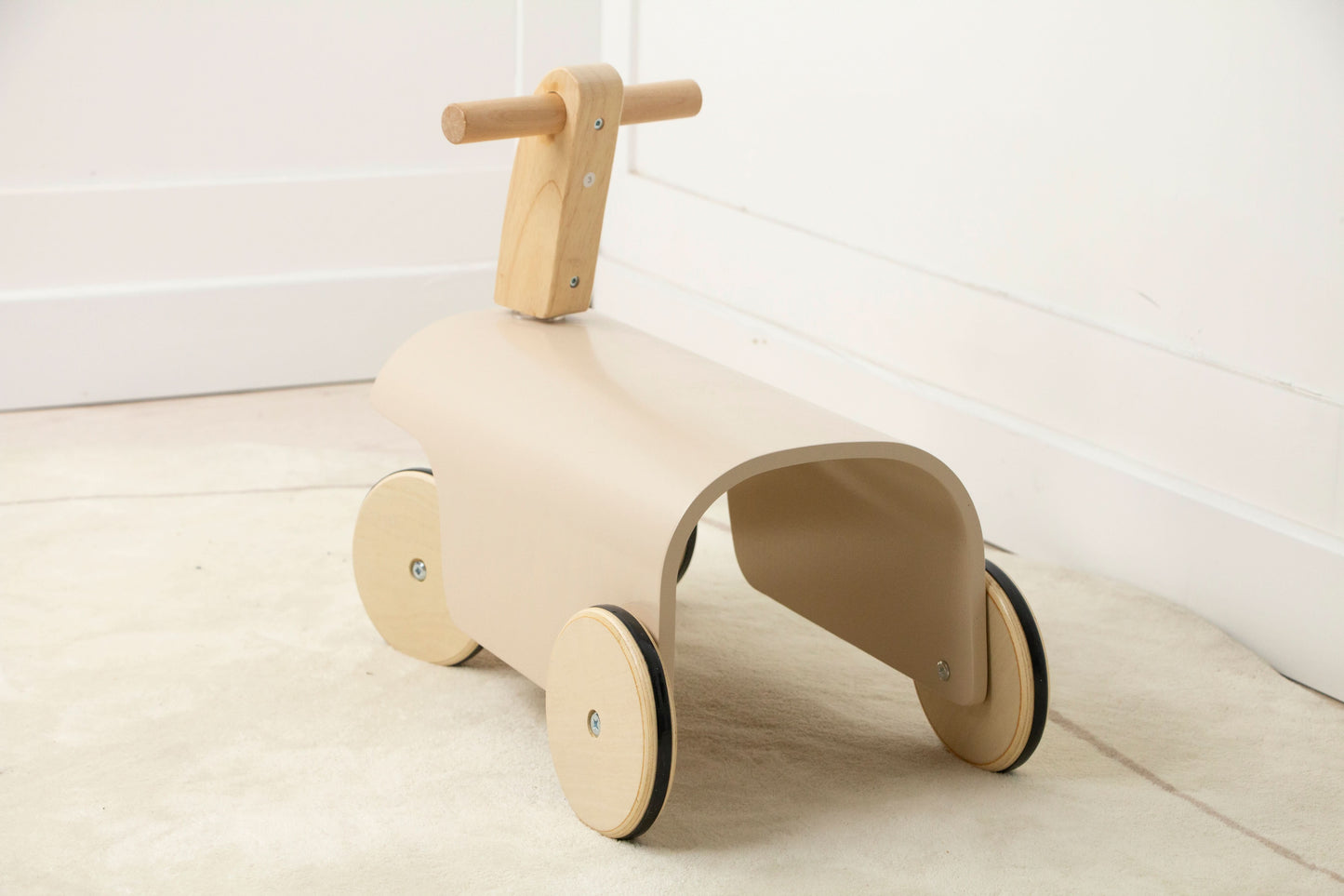 Wooden Ride-On Walker Toy for Toddlers | Push & Ride Balance Toy with Wheels
