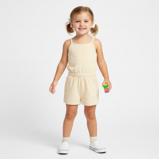 Organic Tank Romper - Butter Yellow