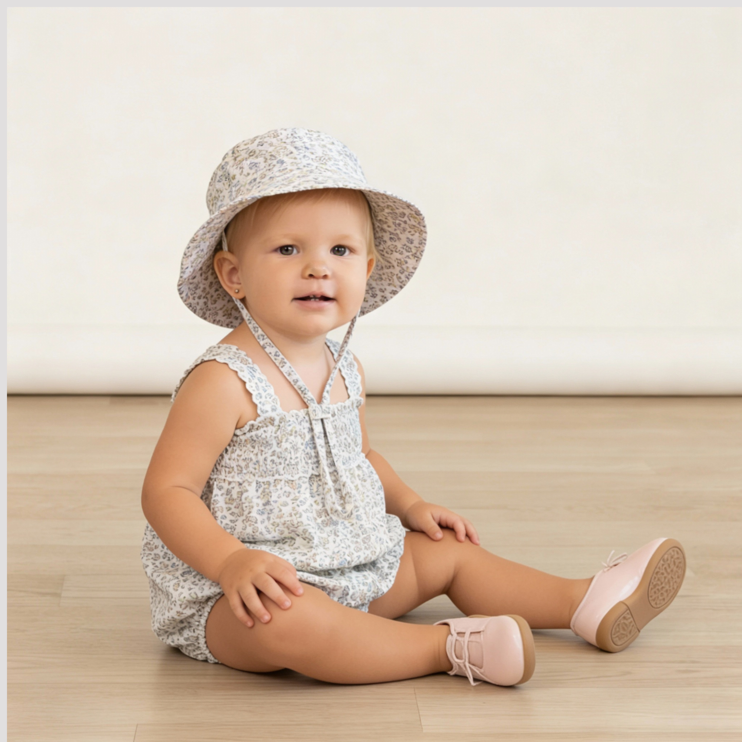 Organic Bucket Sun Hat - Tulle Floral