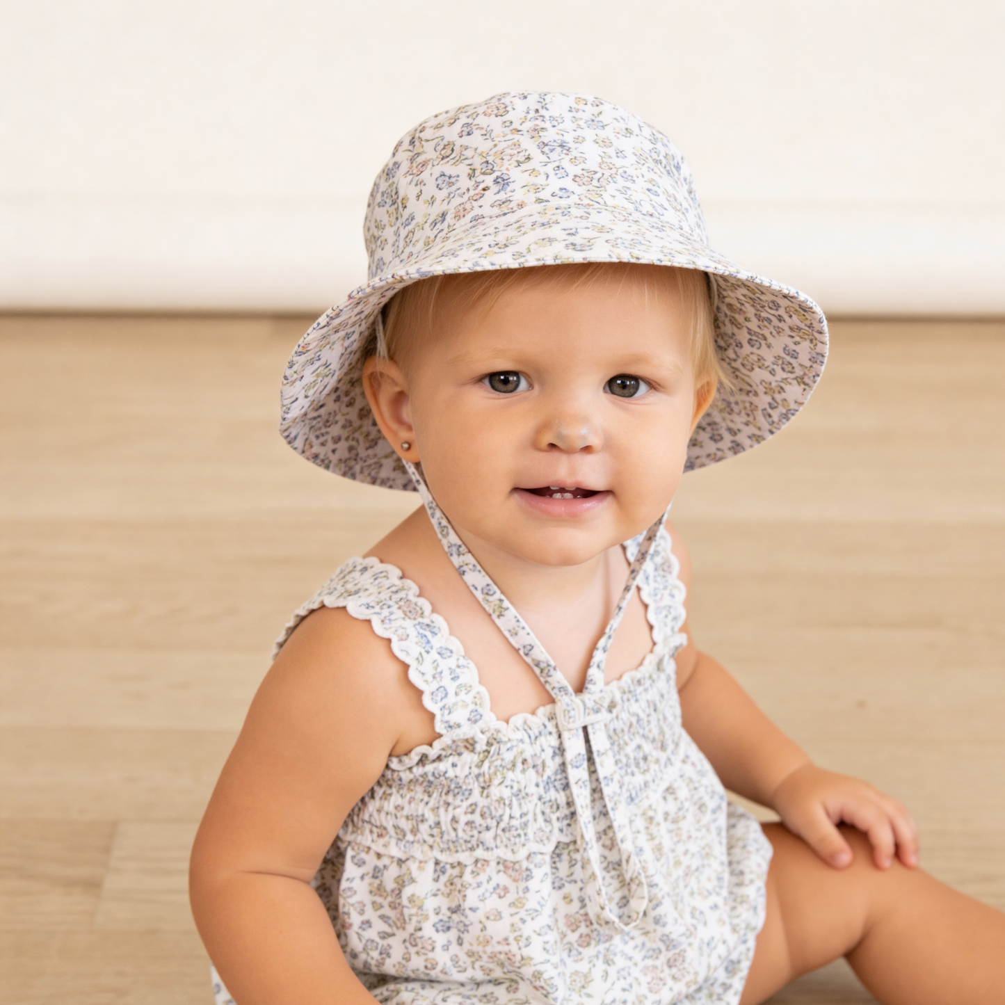 Organic Bucket Sun Hat - Tulle Floral