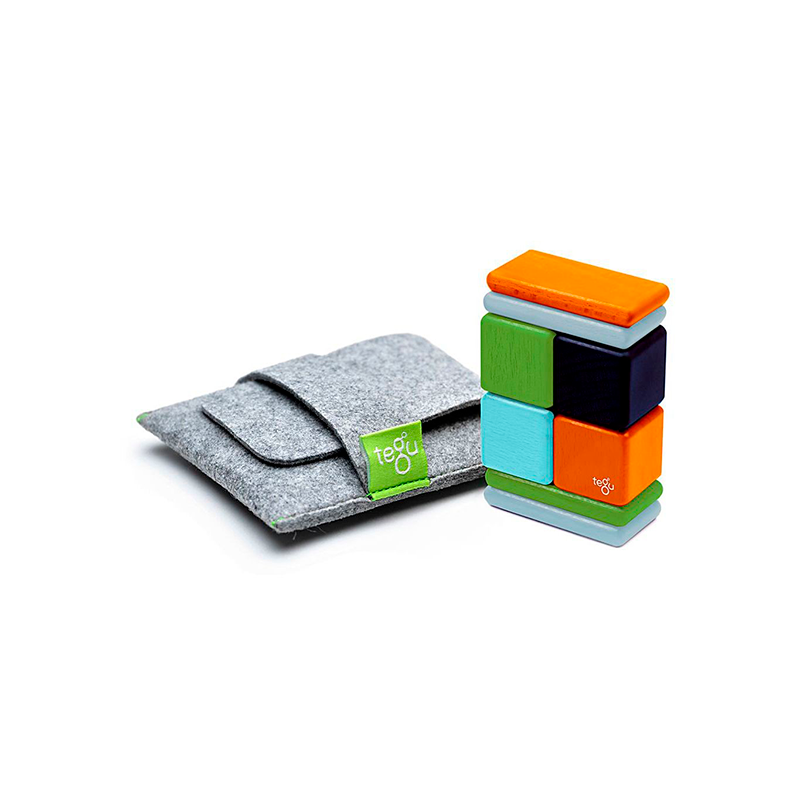 Original Pocket Pouch Magnetic Wooden Blocks 8 pieces