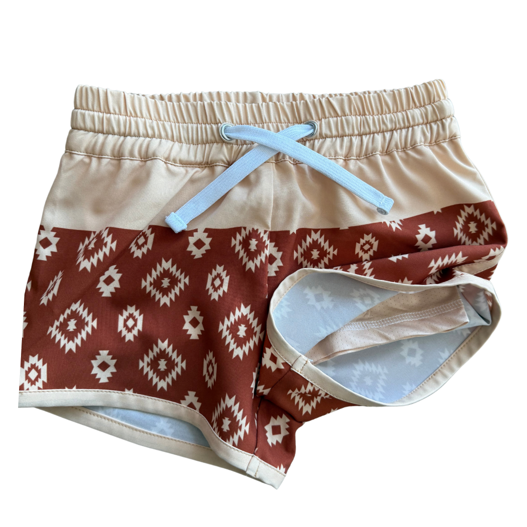 color block- hybrid shorts