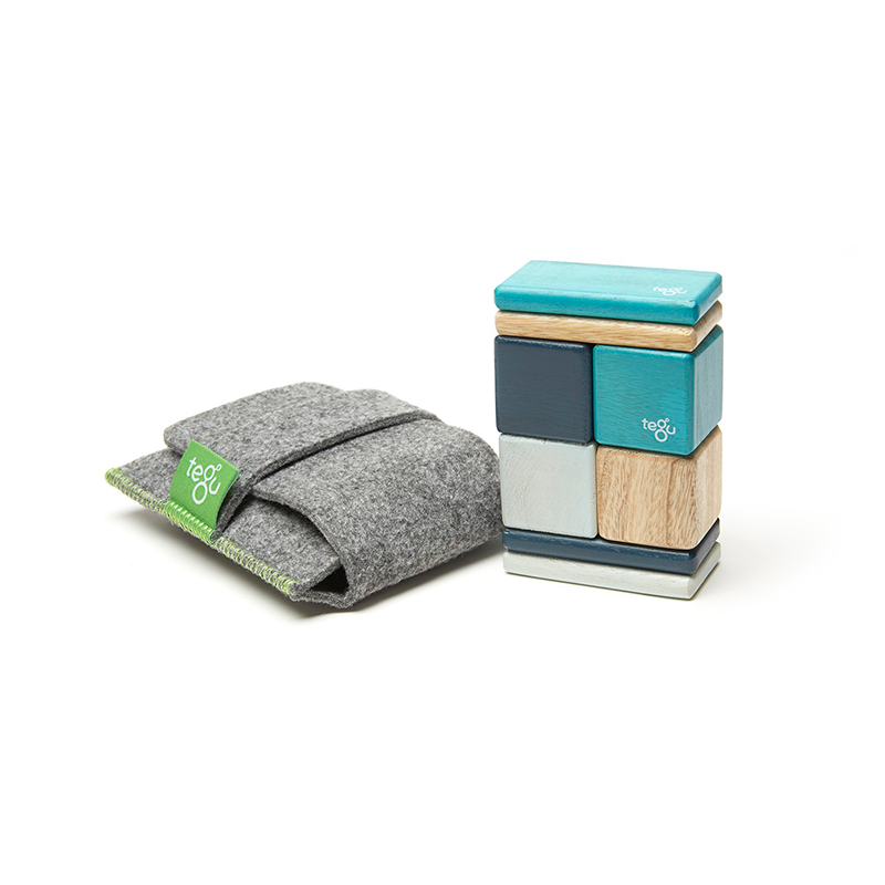 Original Pocket Pouch Magnetic Wooden Blocks 8 pieces