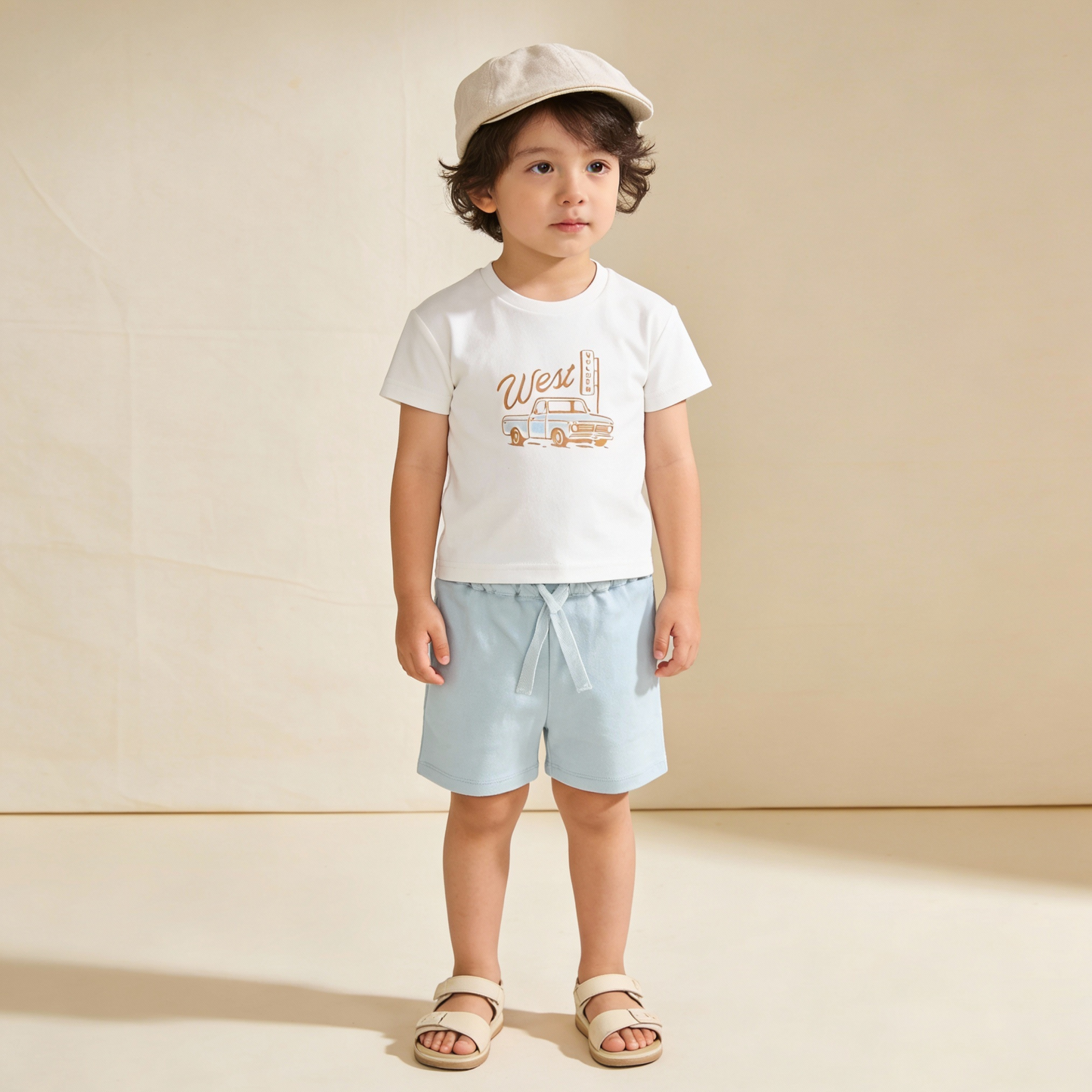 Organic Graphic Tee & Shorts Set - Wild West