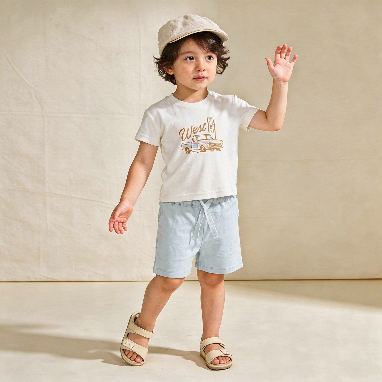 Organic Graphic Tee & Shorts Set - Wild West