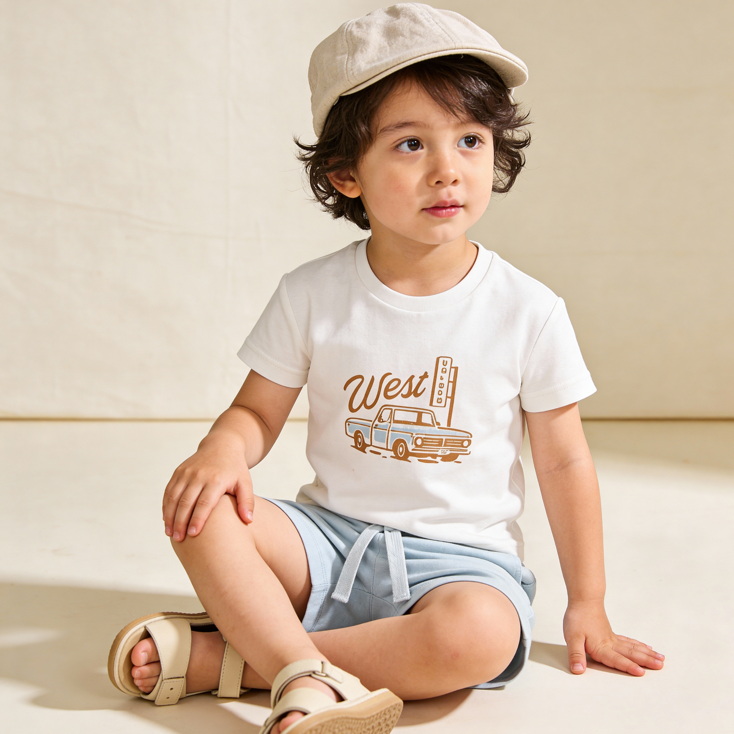 Organic Graphic Tee & Shorts Set - Wild West