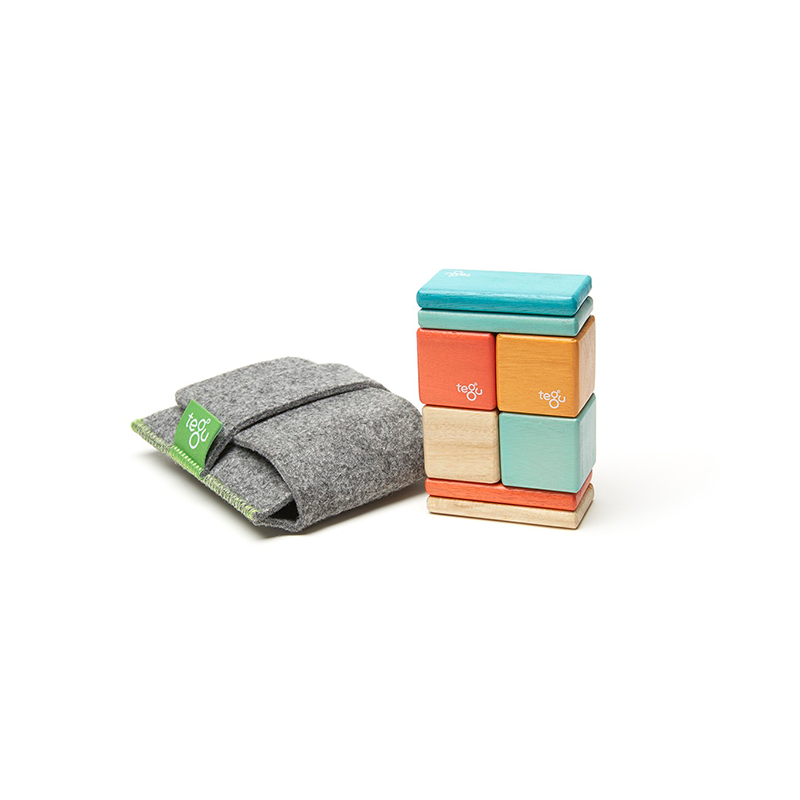 Original Pocket Pouch Magnetic Wooden Blocks 8 pieces