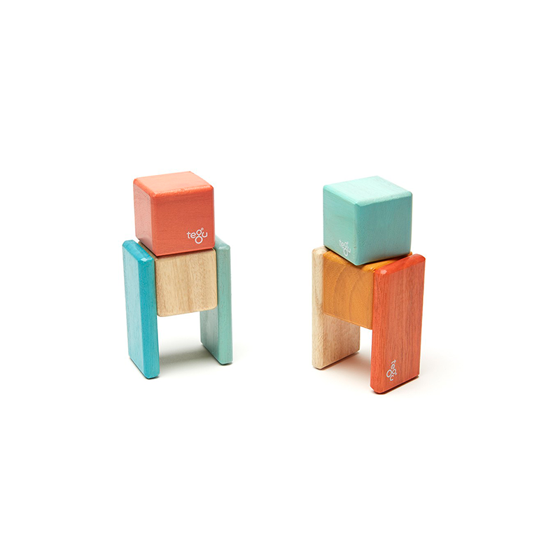 Original Pocket Pouch Magnetic Wooden Blocks 8 pieces