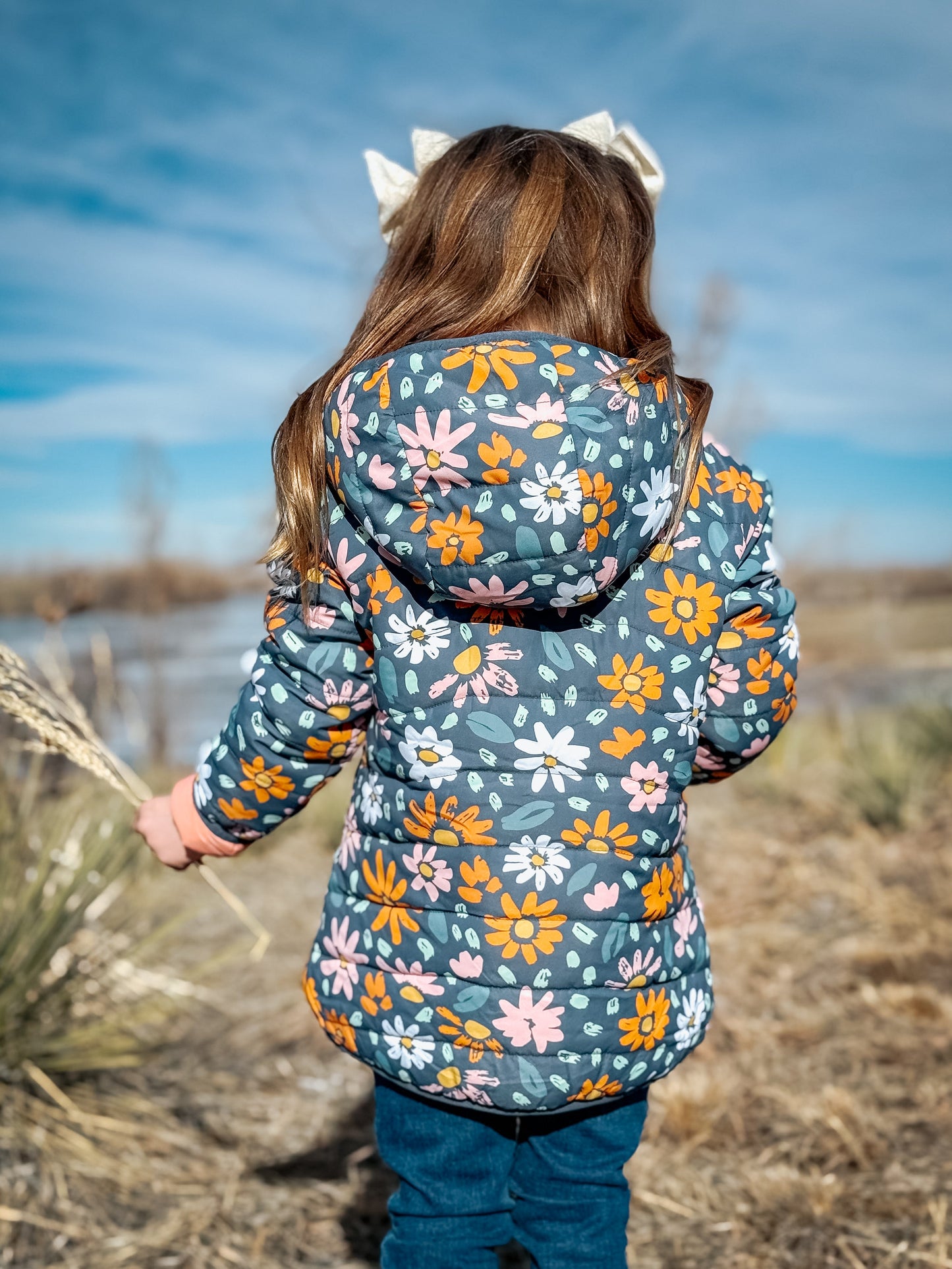 Preorder: Flowers Lightweight Puffy Jacket - Kids Outdoor Adventure Wear