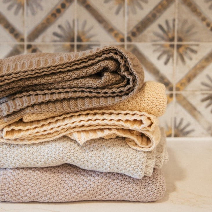 Knitted Blanket-Macadamia