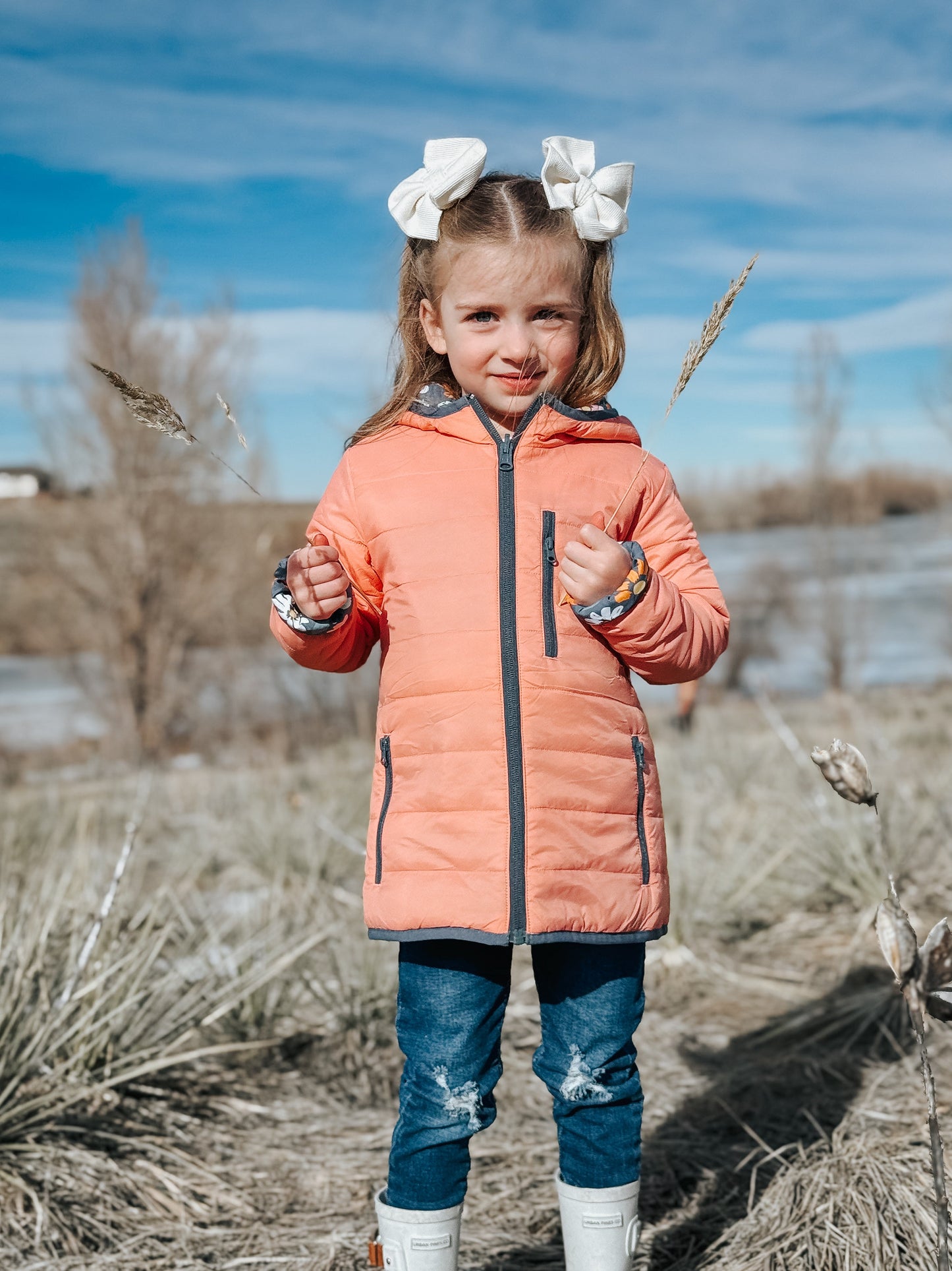 Preorder: Flowers Lightweight Puffy Jacket - Kids Outdoor Adventure Wear