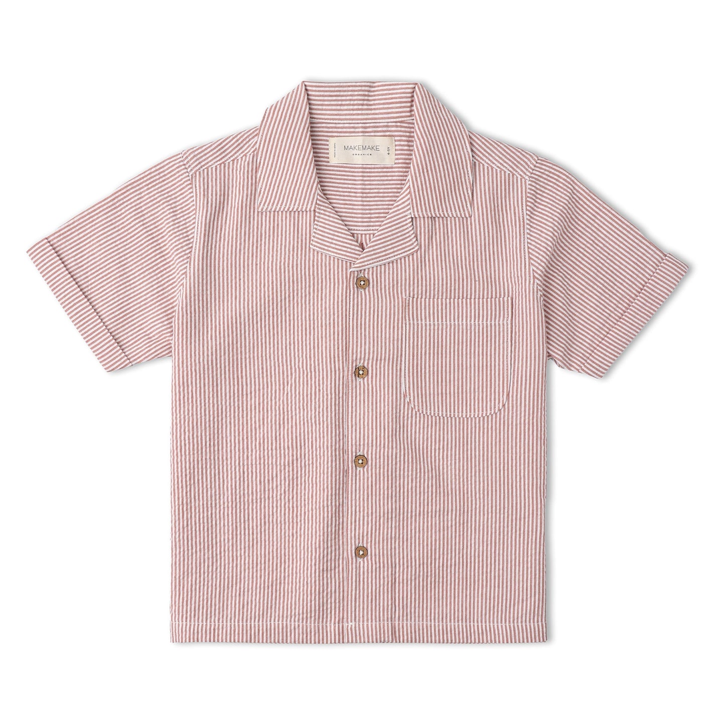 Organic Shirt & Shorts Set - Coral Stripes