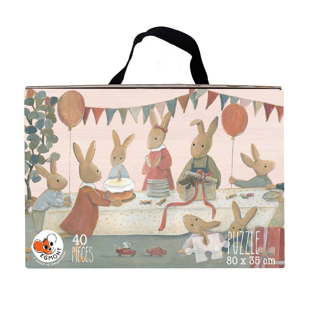 40-piece Floor Puzzle: Rabbit Family