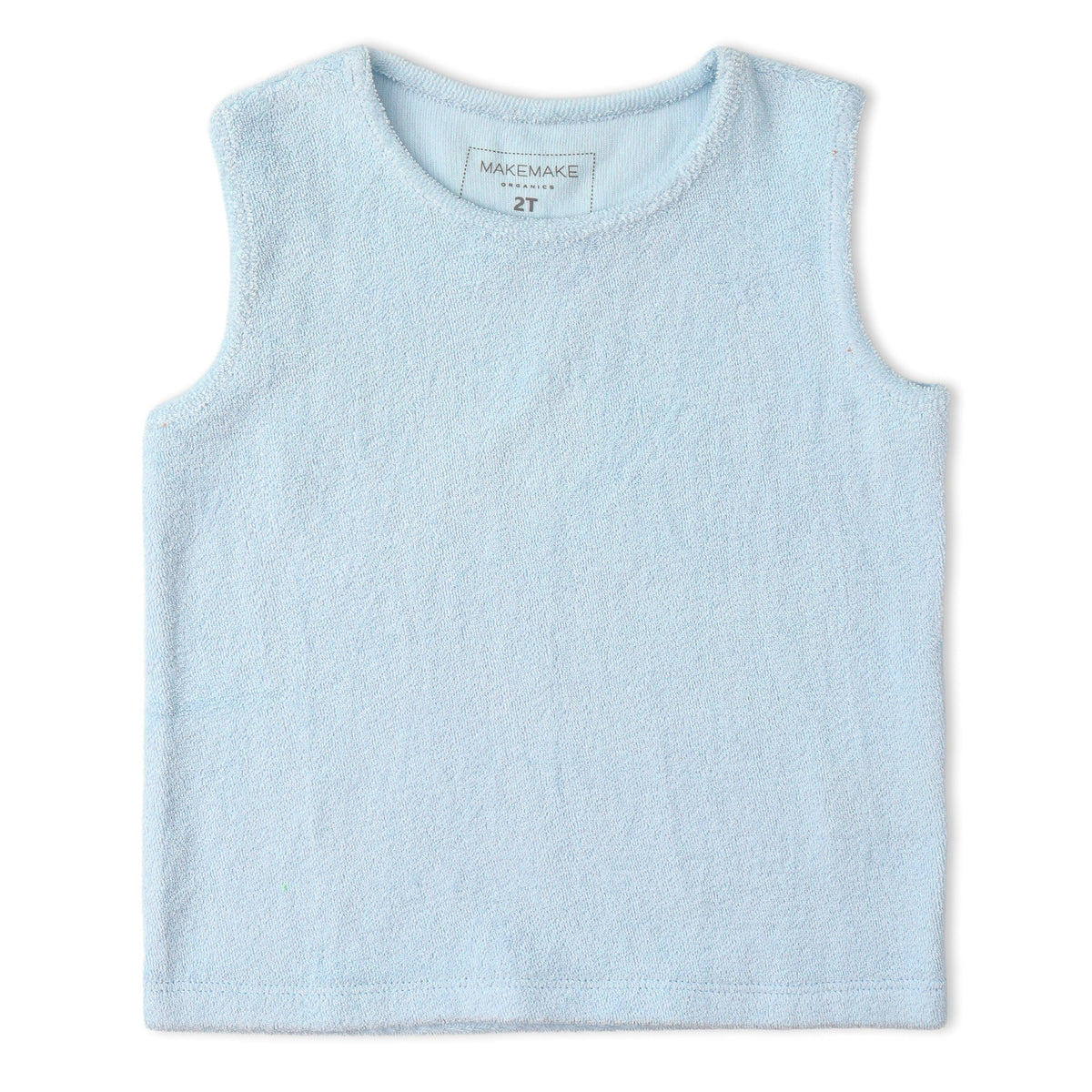 Organic Sleeveless Tee & Shorts Set - Light Blue