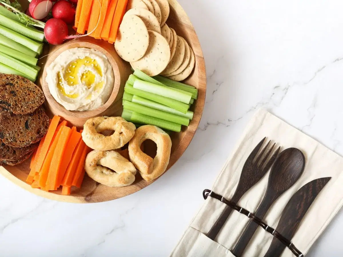 Round Wooden Activity & Snack Tray