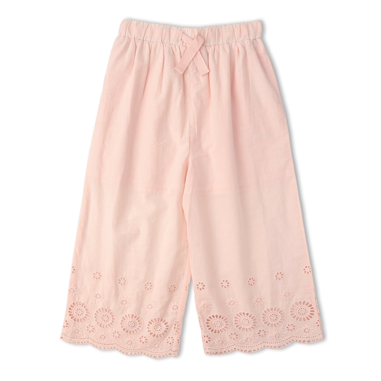 Organic Eyelet Top And Pant Set - Blush Eyelet