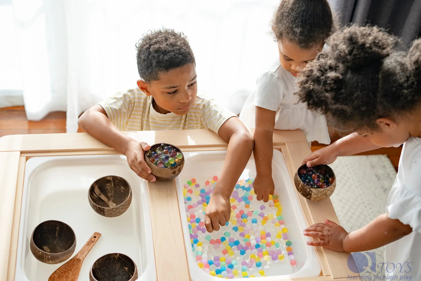 Patterned Coconut Bowls – Set of 6