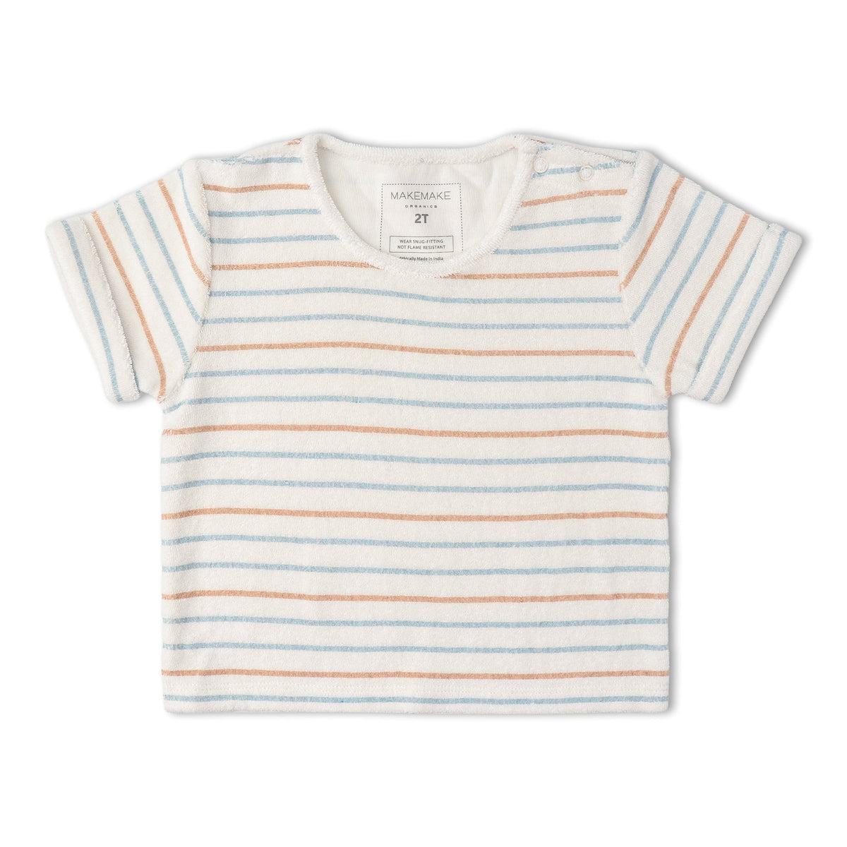 Organic Terry Tee & Shorts Set - Cabana Stripes
