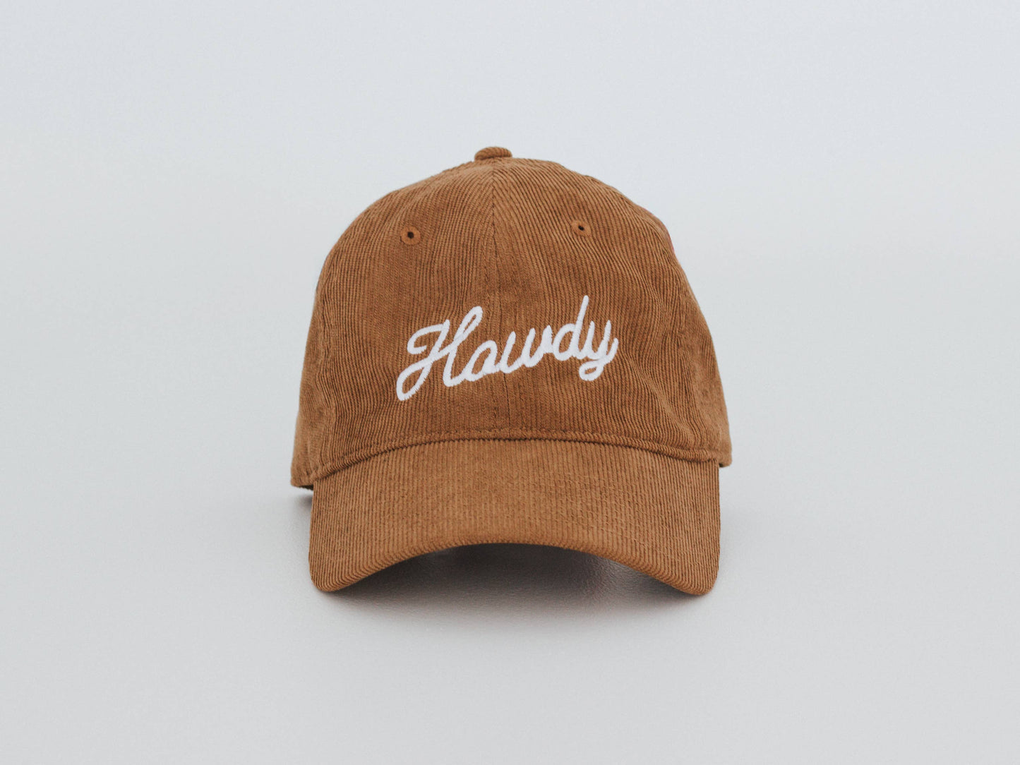 Corduroy Hat – “Howdy” Embroidered Script