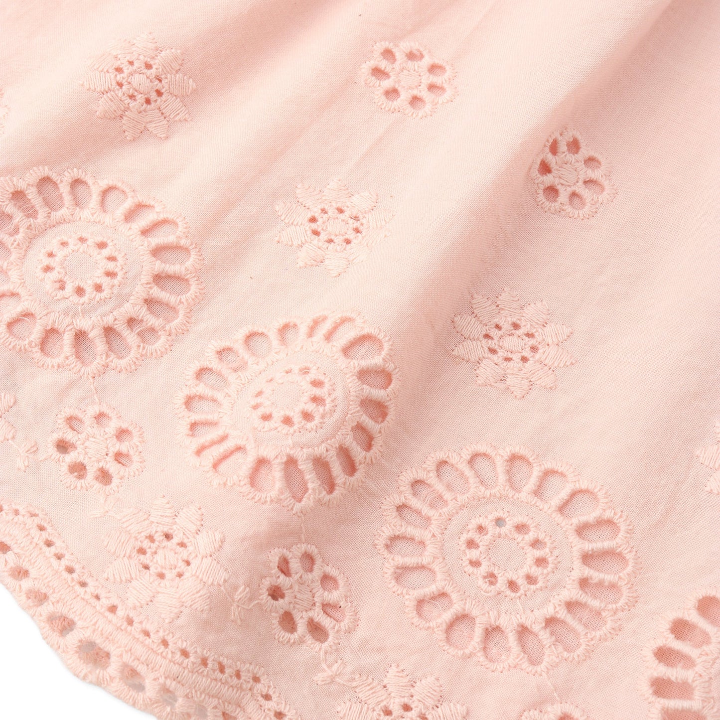 Organic Eyelet Top And Pant Set - Blush Eyelet