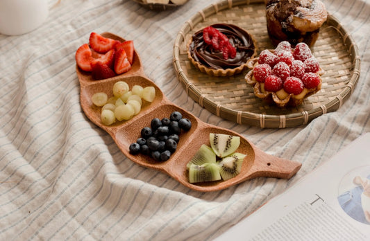 Pea Pod Wooden Sorting Tray