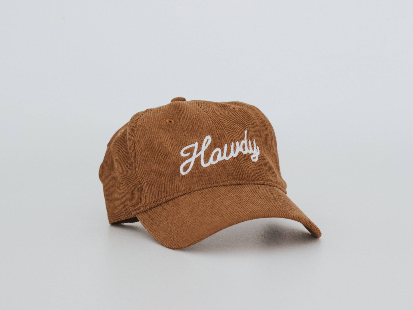 Corduroy Hat – “Howdy” Embroidered Script