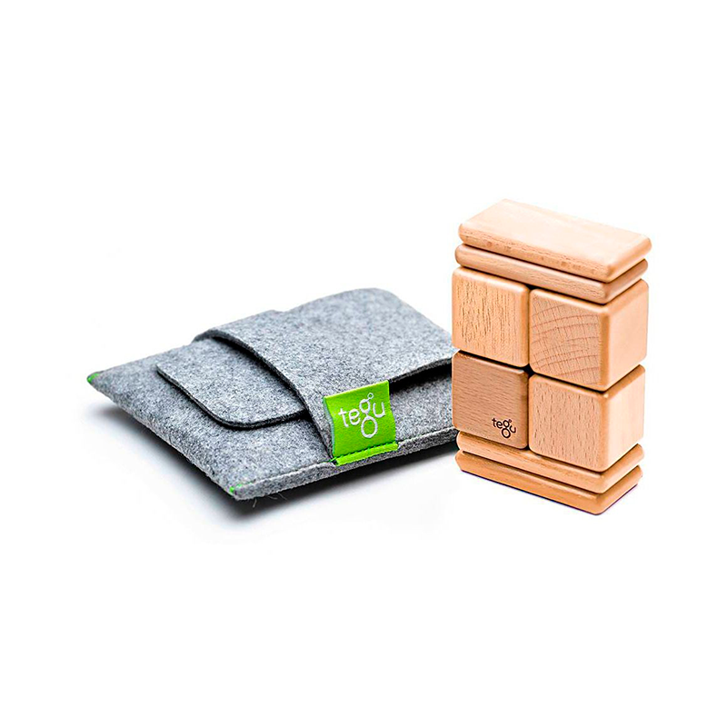 Original Pocket Pouch Magnetic Wooden Blocks 8 pieces