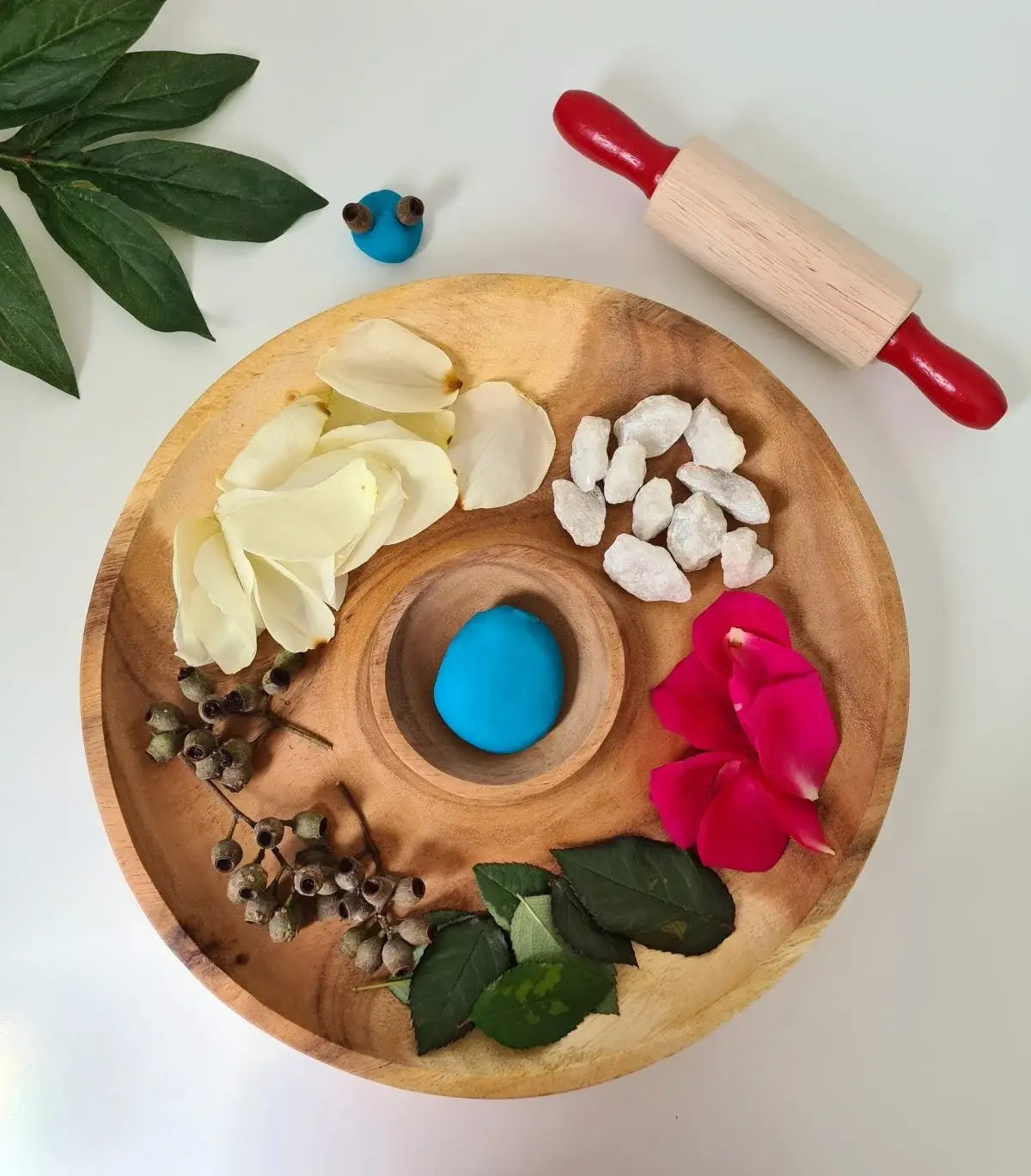 Round Wooden Activity & Snack Tray