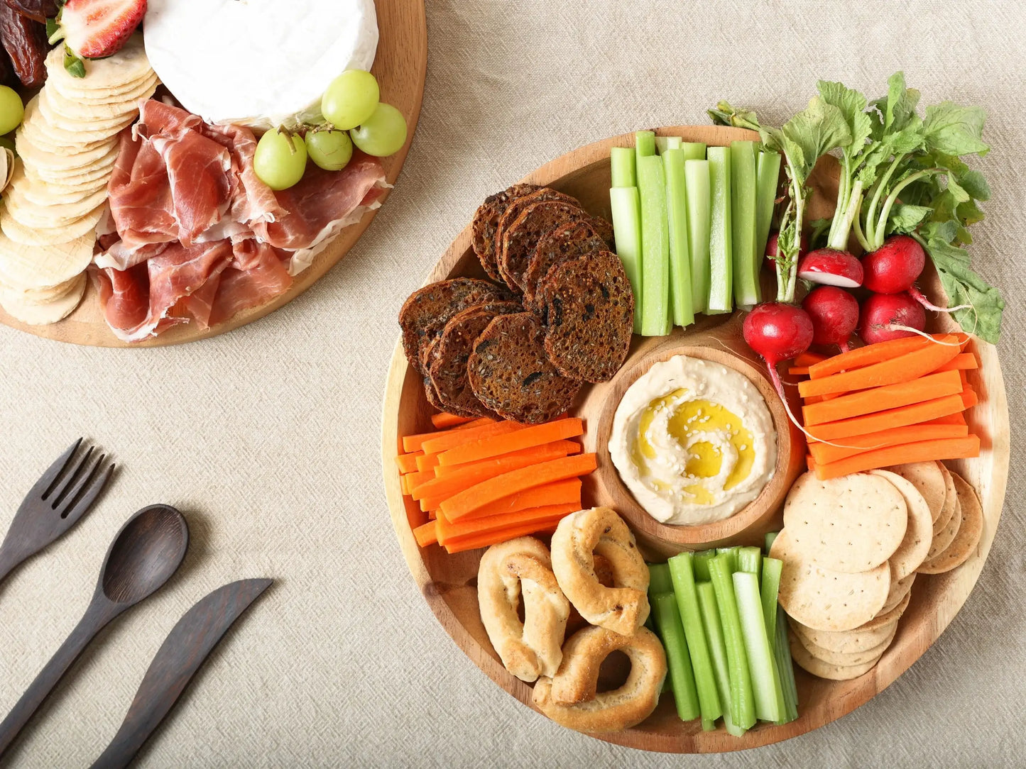 Round Wooden Activity & Snack Tray