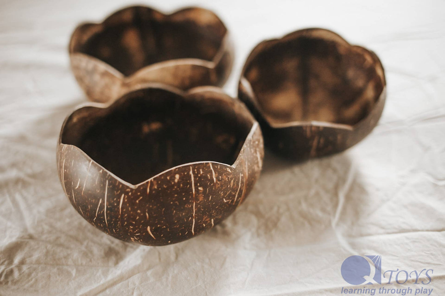 Coconut Flower Bowls- Set Of 3