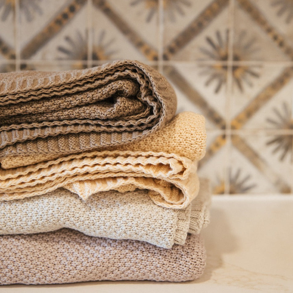 Knitted Blanket - Pewter